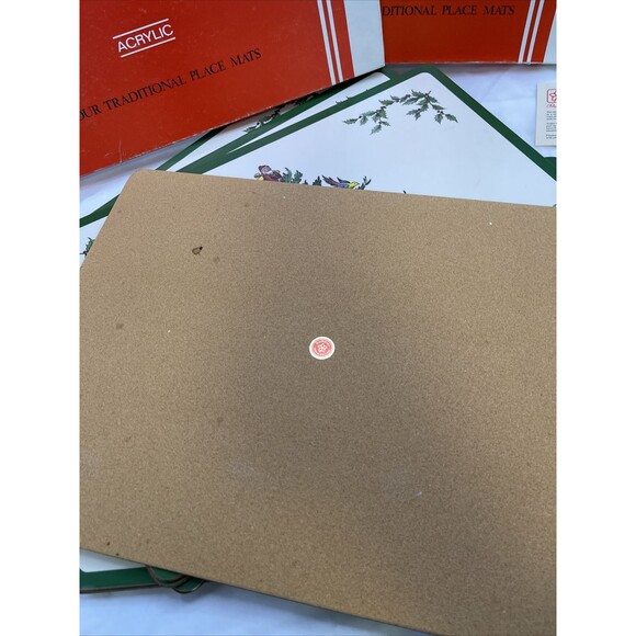 8 Spode Christmas Tree Hard Cork 15 3/4” X 11 3/4” Placemats Pimpernel - Picture 3 of 6